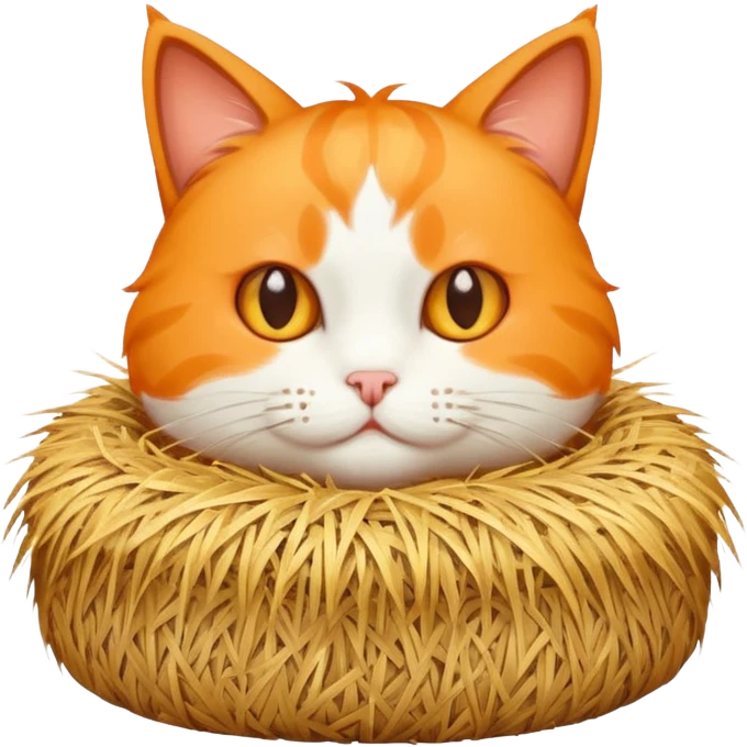 cat with a top hay emoji