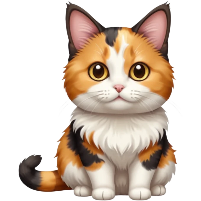 Calico munchkin cat emoji
