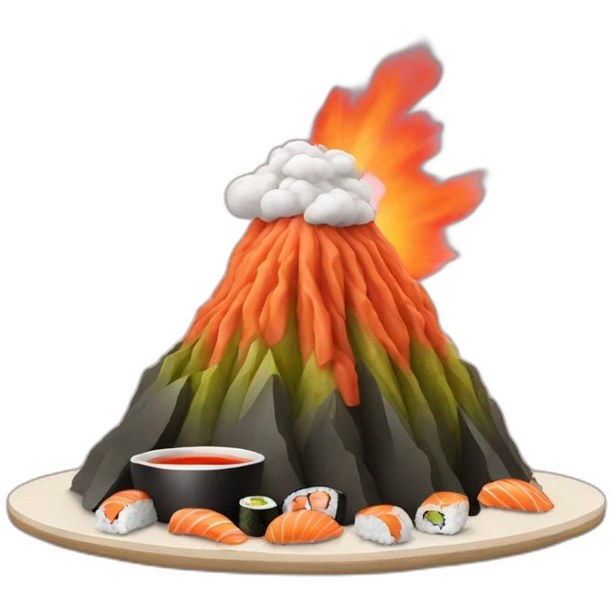 sushi volcano emoji