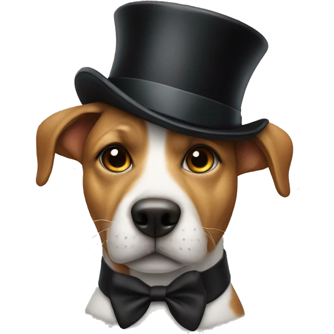 dog with a top hat emoji