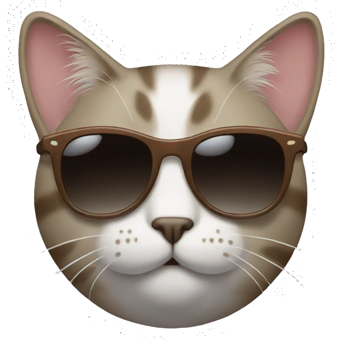 Cat with sunglasses emoji