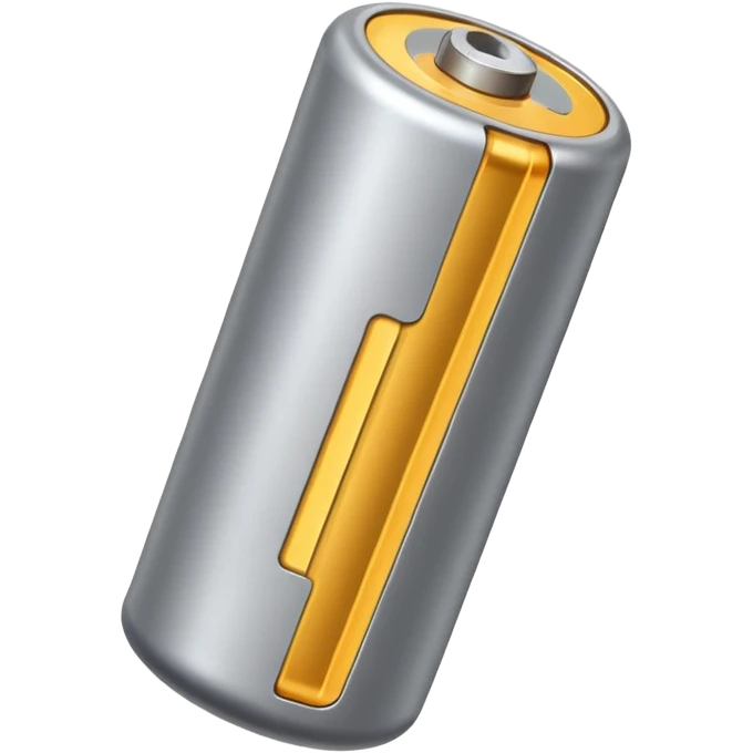 realistic small battery emoji