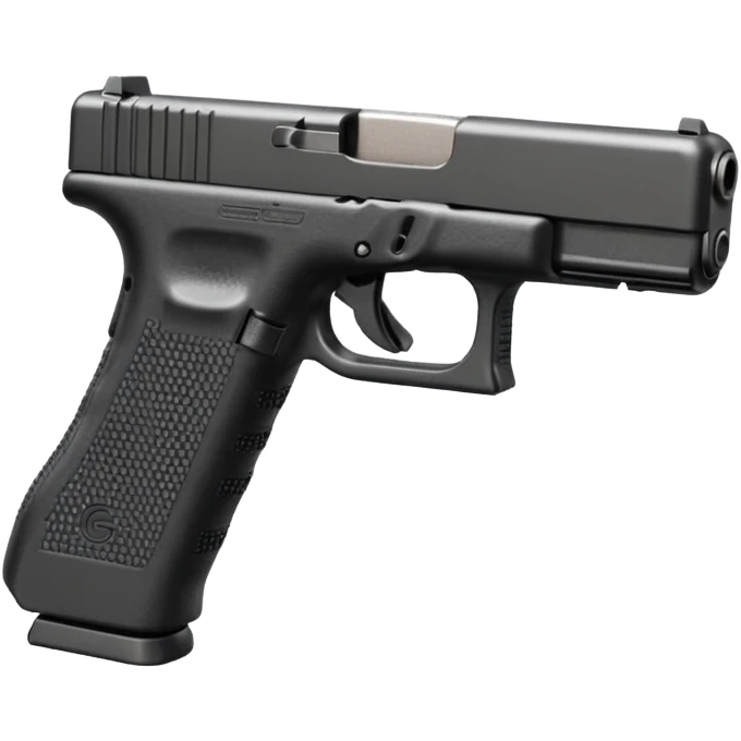 Glock 17 handgun, simple and clear emoji