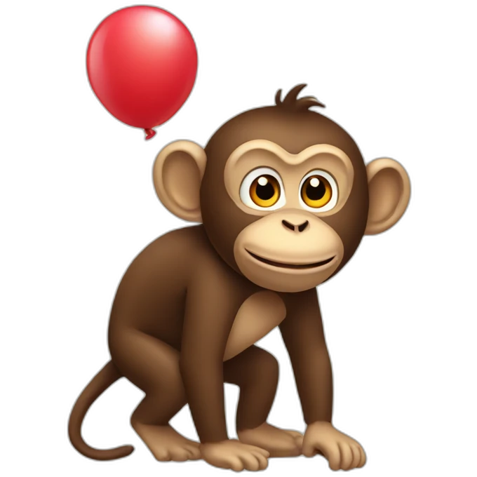 monkey with a ballon emoji