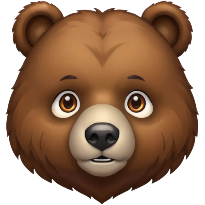 Сделай лицо медведя с цепью на шее emoji
