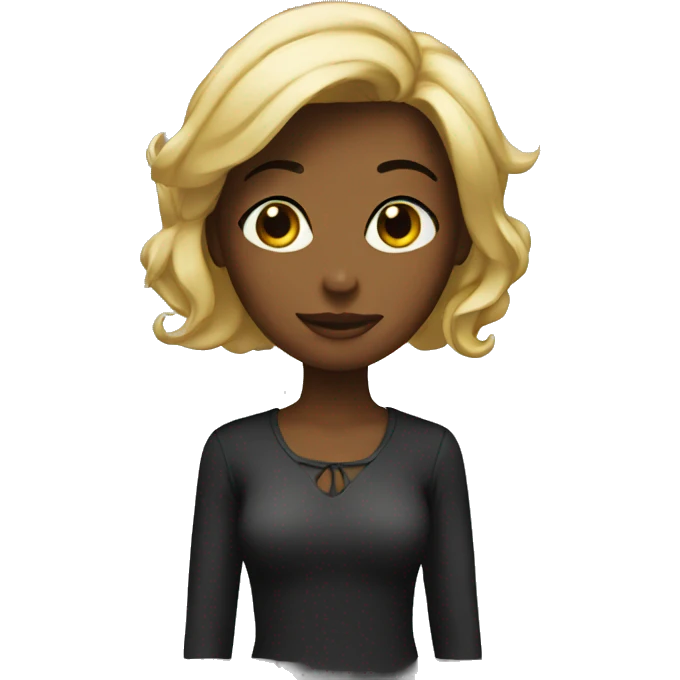 Fille noir emoji