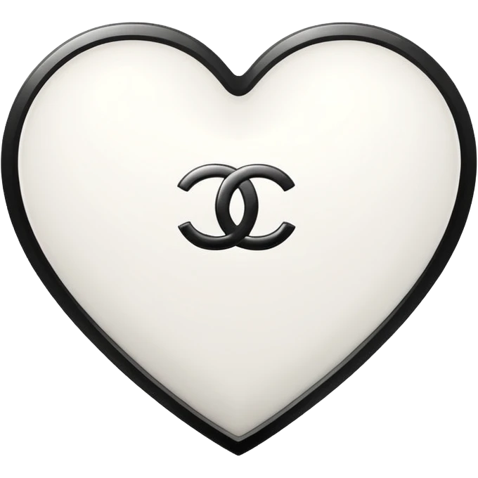 Chanel sport logo white heart emoji
