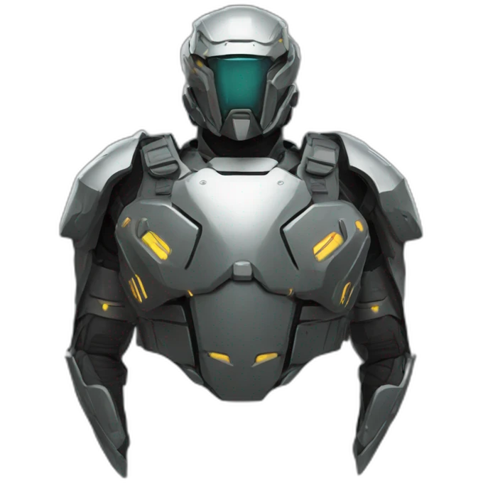 futuristic Autonomous Combat armored crimsom breastplate emoji