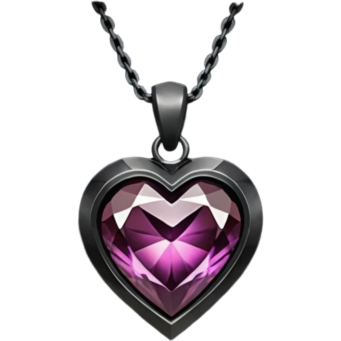 heart with a dark crystal pendant emoji