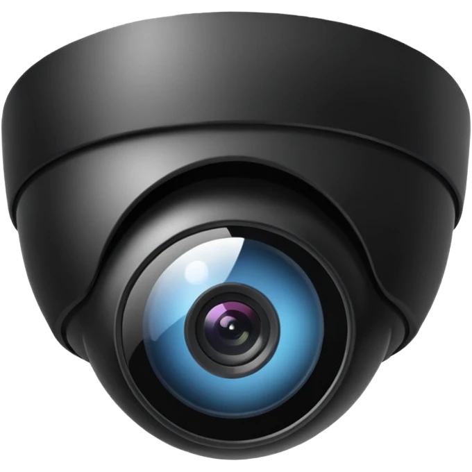 Dome cctv camera in black  emoji