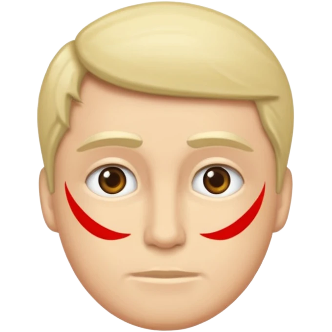 Красный воин мужчина во весь рост с топором в руках emoji
