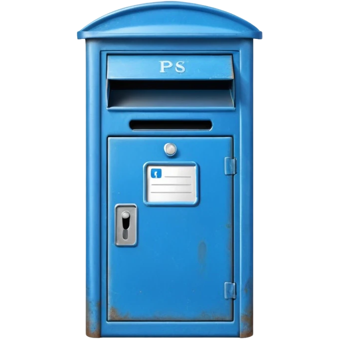 empty open blue postbox emoji