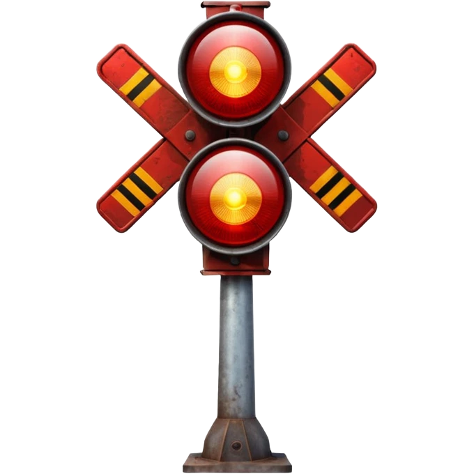 Railroad crossing light emoji
