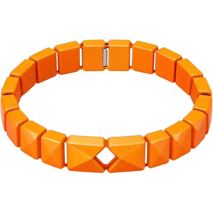 low poly orange bracelet  emoji