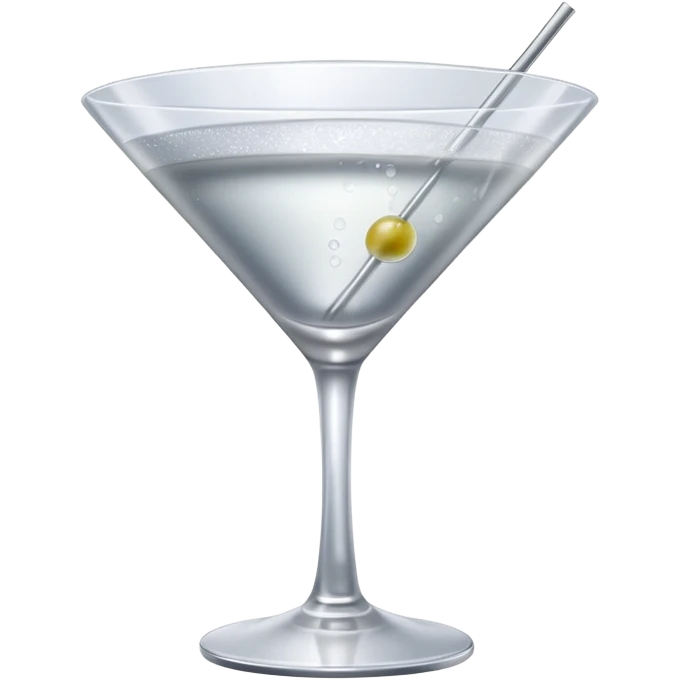 silver coloured cocktail in martini glass emoji