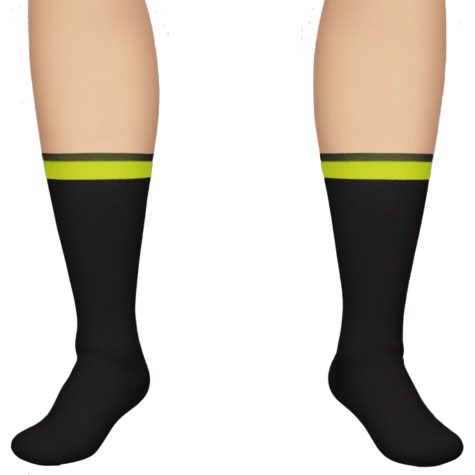 Plain Black over knee socks emoji