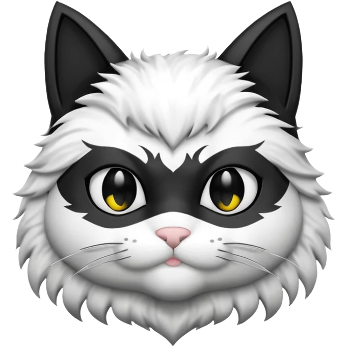 animalistic batman black and white kitty emoji