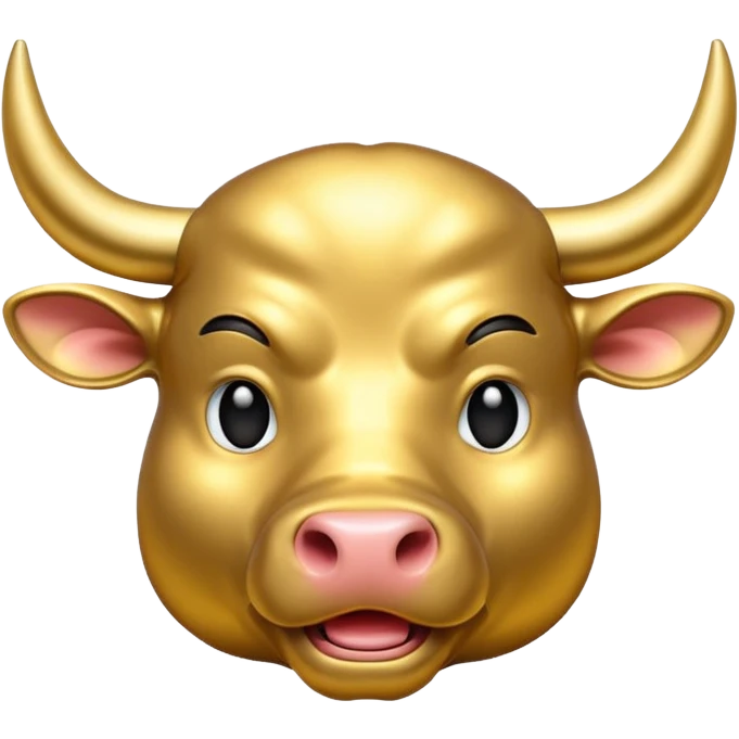 bull gold emodji vector emoji