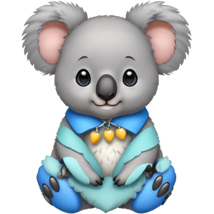 Koala with blue earrings emoji