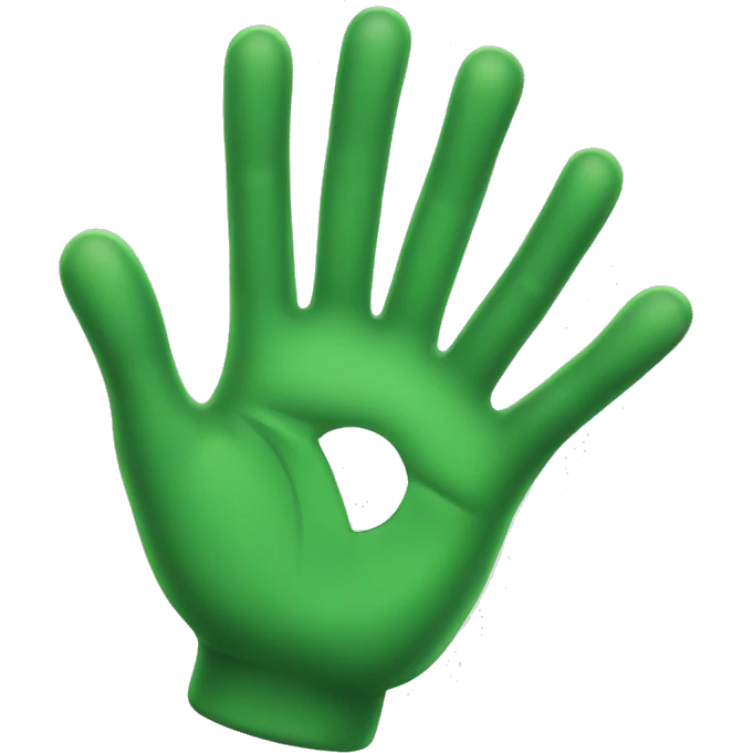 Green hand emoji