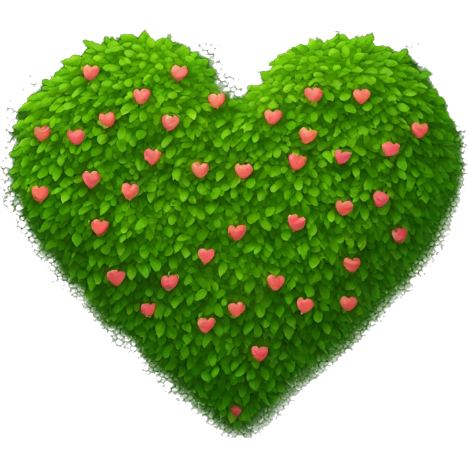 heart shape shrub emoji