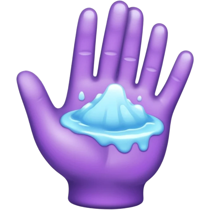 soapy purple hand emoji