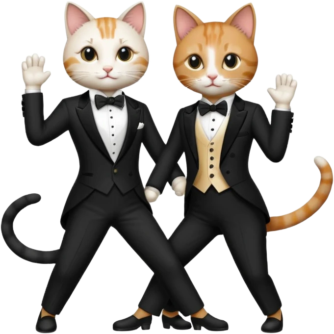 Cats couple tango dancing  emoji