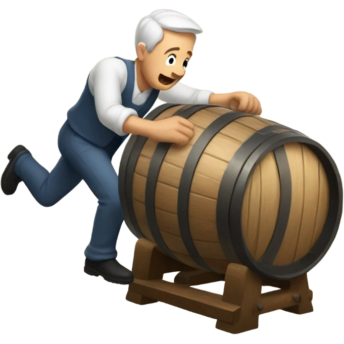 Man pushing keg emoji