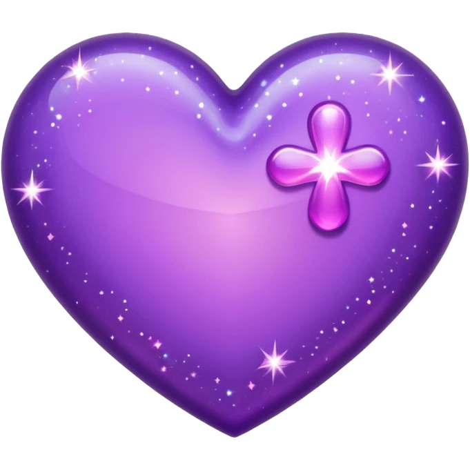 purple heart with sparkles emoji