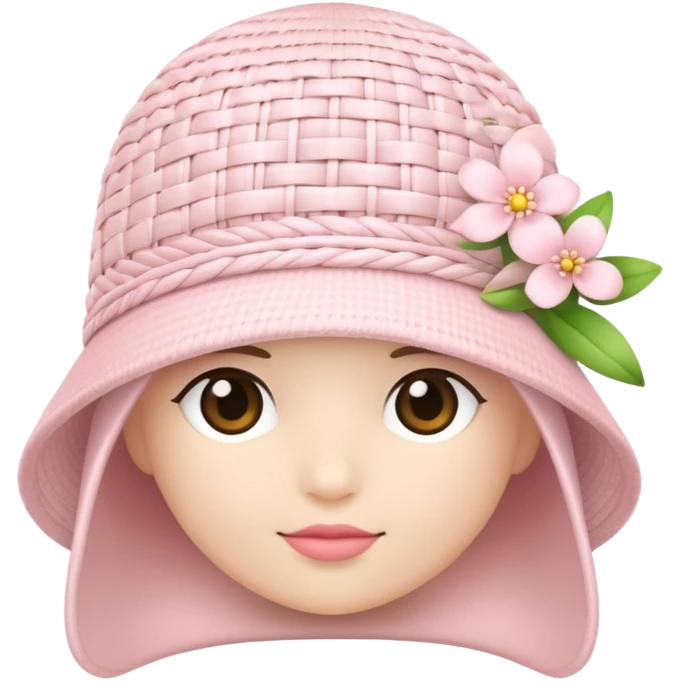 Light pink spring hat emoji