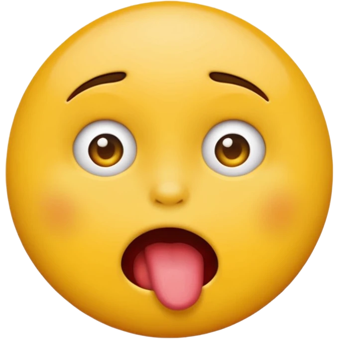 Yellow circle biting lip emoji emoji