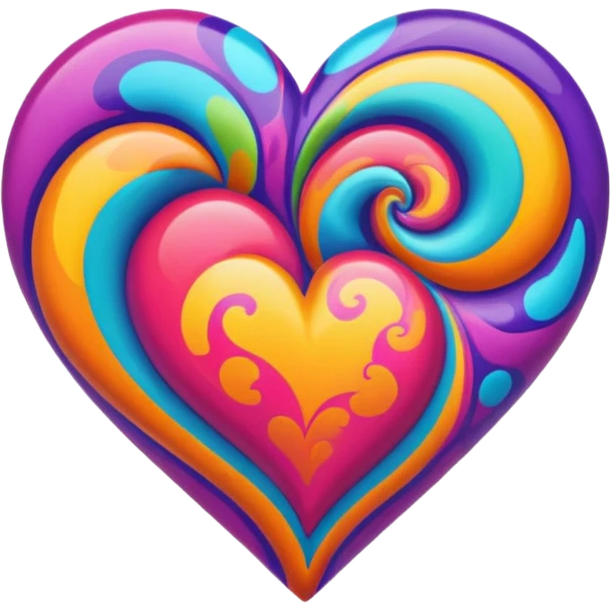 Psychedelic heart emoji