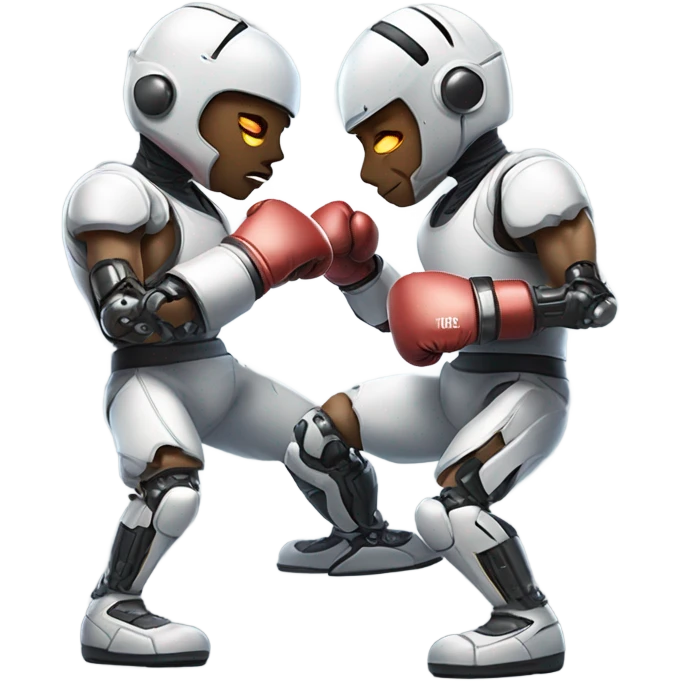 Cyborg boxing match emoji