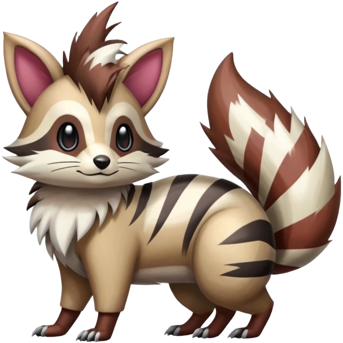 Colorful Linoone-Zigzagoon-Furret-hybrid emoji