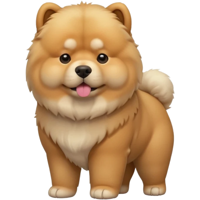a full body of cute chow chow emoji