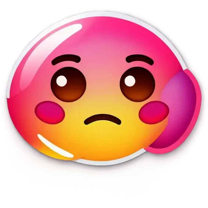 Pink iOS emoji bubble emoji