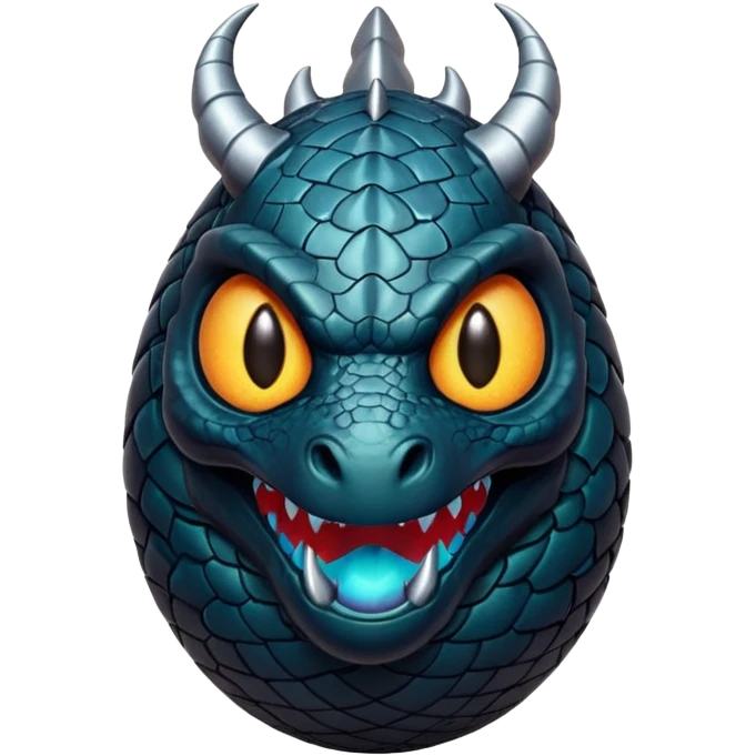 black egg cracked dragon emoji