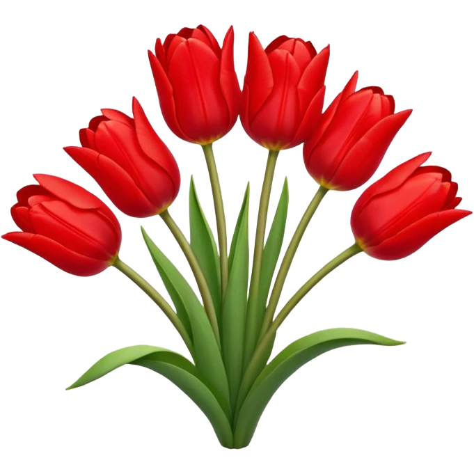 bouquet of 5 tulip emoji