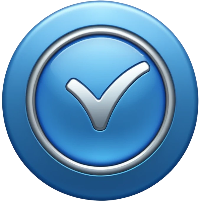 Blue verified button emoji