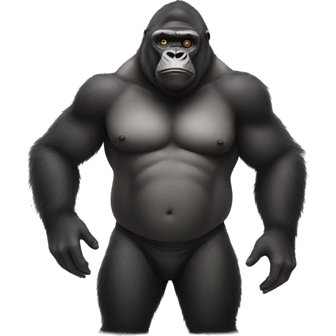 A gorilla wearing a bra emoji
