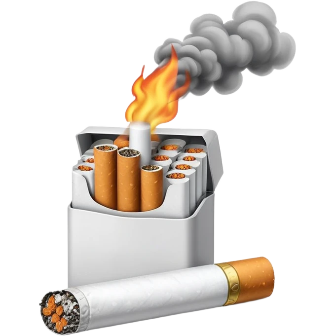 Eating cigarettes  emoji