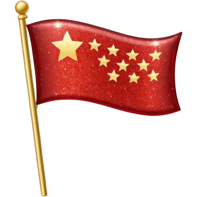 red glitter flag emoji