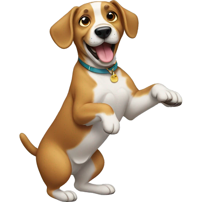 A dog dancing  emoji