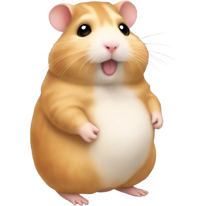 Pregnant hamster with a baby bump emoji