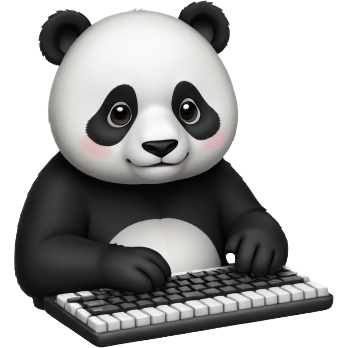 Panda writing code emoji