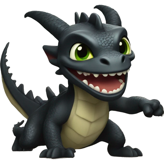 Toothless dragon dancing meme emoji