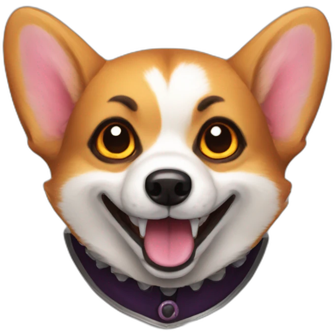 Corgi vampire emoji