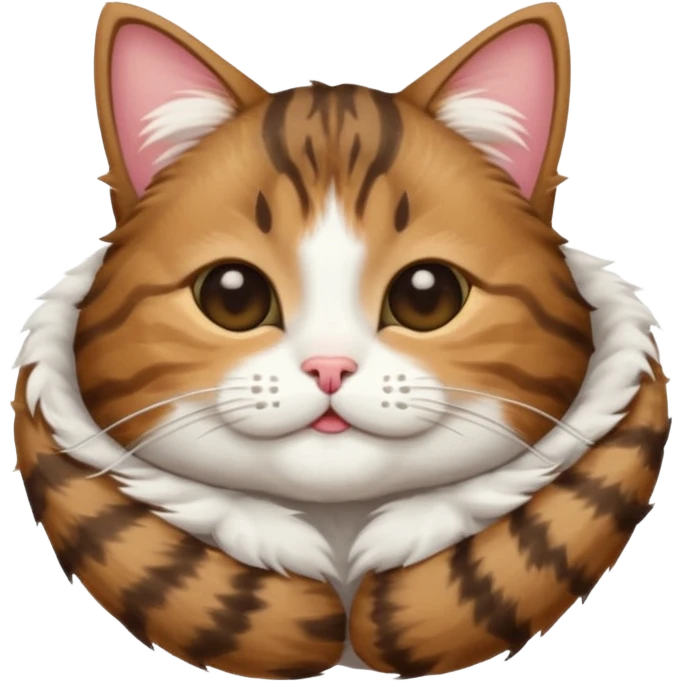 dark brown tabby and white cat in funny positions upside down with eyes closed emoji