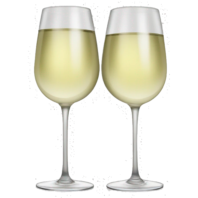 White wine glasses cheers emoji