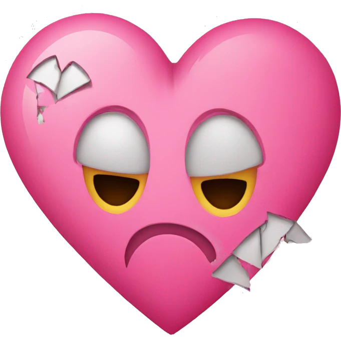 Pink broken heart emoji